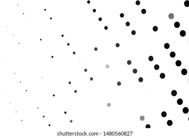 Light Silver, Gray vector backdrop with dots. Illustration with set of shining colorful abstract circles. Completely new template for your brand book.