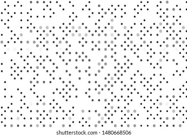 Light Silver, Gray vector backdrop with dots. Glitter abstract illustration with blurred drops of rain. Design for posters, banners.