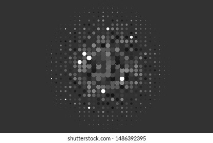 Light Silver, Gray vector backdrop with dots. Blurred bubbles on abstract background with colorful gradient. Template for your brand book.
