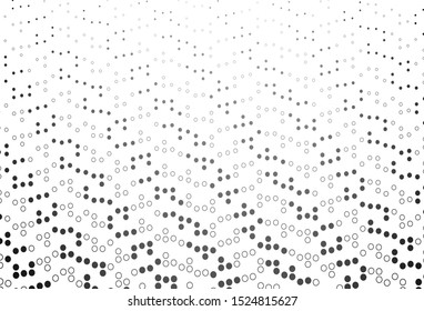 Light Silver, Gray vector backdrop with dots. Abstract illustration with colored bubbles in nature style. Completely new template for your brand book.