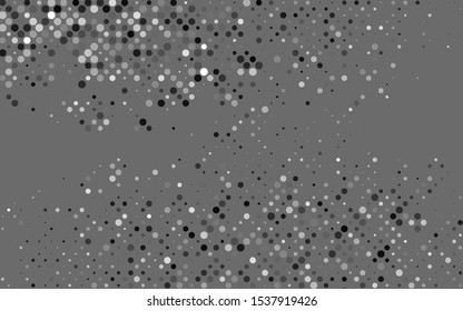 Light Silver, Gray vector backdrop with dots. Modern abstract illustration with colorful water drops. Design for business adverts.
