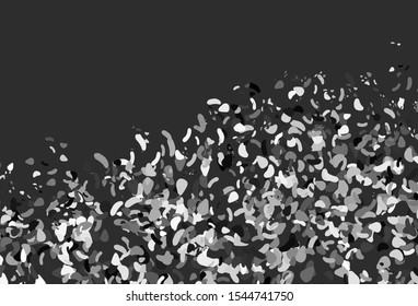 Light Silver, Gray vector backdrop with abstract shapes. Colorful chaotic forms with gradient in modern style. Simple design for your web site.