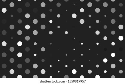 Light Silver, Gray vector backdrop with dots. Blurred bubbles on abstract background with colorful gradient. Pattern for ads, booklets.