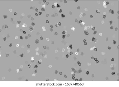 Light Silver, Gray vector backdrop with dots. Illustration with set of shining colorful abstract circles. Design for posters, banners.