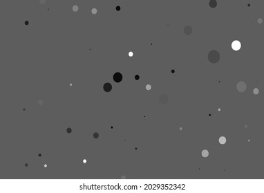 Light Silver, Gray vector backdrop with dots. Beautiful colored illustration with blurred circles in nature style. Completely new template for your brand book.