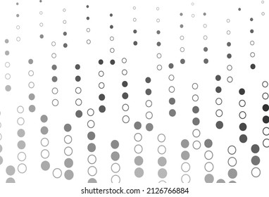 Light Silver, Gray vector backdrop with dots. Glitter abstract illustration with blurred drops of rain. Design for business adverts.