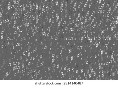 Light Silver, Gray vector backdrop with music notes. Shining illustration of colorful gradient music notes. Modern design for wallpapers.