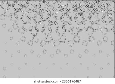 Light silver, gray vector backdrop with dots. Blurred decorative design in abstract style with bubbles. Template for your brand book.