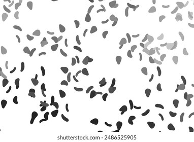 Light Silver, Gray vector backdrop with abstract shapes. Colorful chaotic forms with gradient in modern style. Elegant design for wallpapers.