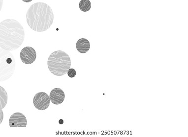 Light silver, gray vector backdrop with dots. Glitter abstract illustration with blurred drops of rain. Pattern of water, rain drops.
