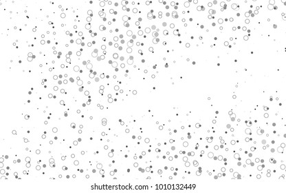 Light Silver, Gray vector  background with bubbles. Blurred decorative design in abstract style with bubbles. The pattern can be used for beautiful websites.