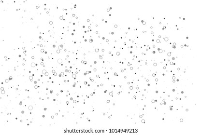 Light Silver, Gray vector  background with dots. Glitter abstract illustration with blurred drops of rain. The pattern can be used for aqua ad, booklets.