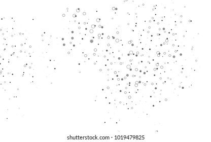 Light Silver, Gray vector  background with dots. Blurred decorative design in abstract style with bubbles. New design for ad, poster, banner of your website.