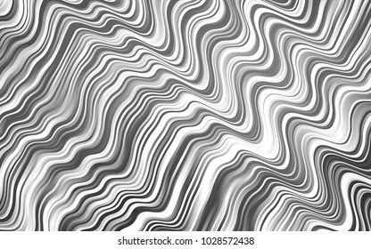 Light Silver, Gray vector background with bent lines. Geometric illustration in marble style with gradient.  Marble design for your web site.