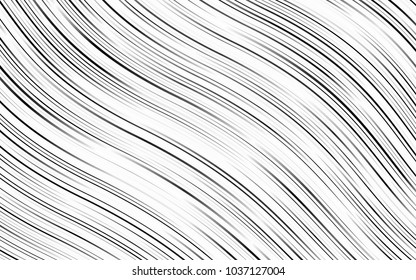 Light Silver, Gray vector background with curved circles. Shining illustration, which consist of blurred lines, circles. Brand-new design for your ads, poster, banner.