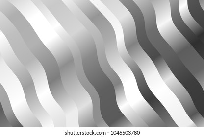 Light Silver, Gray vector background with bent ribbons. Modern gradient abstract illustration with bandy lines. A completely new marble design for your business.