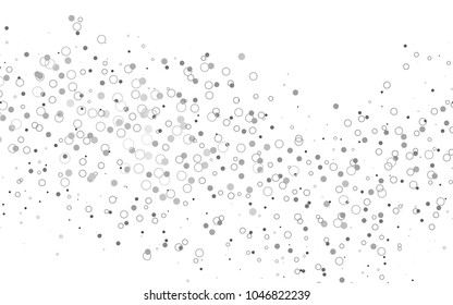 Light Silver, Gray vector  background with dots. Abstract illustration with colored bubbles in nature style. The pattern can be used for aqua ad, booklets.