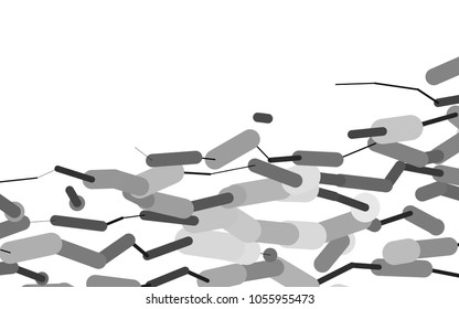 Light Silver, Gray vector background with straight lines. Shining colored illustration with rounded stripes. The pattern can be used as ads, poster, banner for medicine.