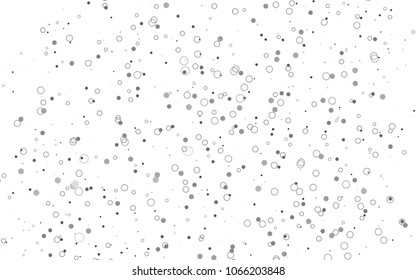 Light Silver, Gray vector  background with bubbles. Beautiful colored illustration with blurred circles in nature style. The pattern can be used for ads, leaflets of liquid.