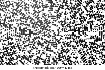 Light Silver, Gray vector background with curved circles. A vague circumflex abstract illustration with gradient. Textured wave pattern for backgrounds.
