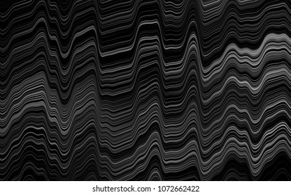 Light Silver, Gray vector background with curved circles. Colorful abstract illustration with gradient lines. A completely new marble design for your business.