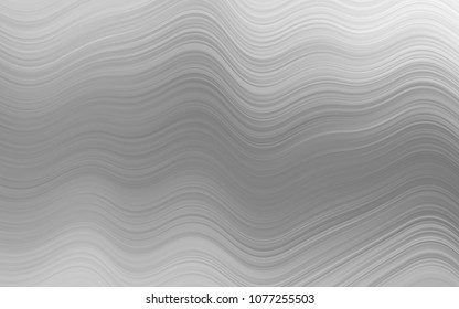 Light Silver, Gray vector background with bent ribbons. Glitter abstract illustration with wry lines. Marble style for your business design.