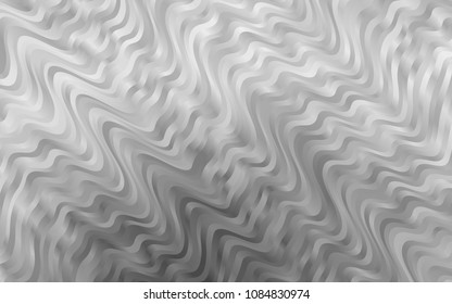 Light Silver, Gray vector background with bent lines. Glitter abstract illustration with wry lines. Pattern for your business design.