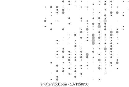 Light Silver, Gray vector  background with dots. Blurred decorative design in abstract style with bubbles. The pattern can be used for beautiful websites.