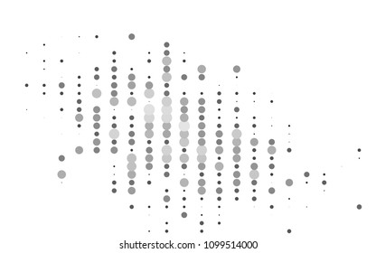 Light Silver, Gray vector  background with bubbles. Abstract illustration with colored bubbles in nature style. Pattern can be used as texture of water, rain drops.
