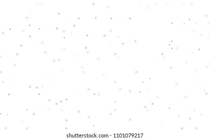 Light Silver, Gray vector  background with dots. Glitter abstract illustration with blurred drops of rain. The pattern can be used for ads, leaflets of liquid.