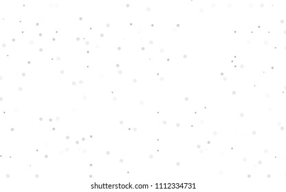 Light Silver, Gray vector  background with dots. Abstract illustration with colored bubbles in nature style. Completely new template for your brand book.