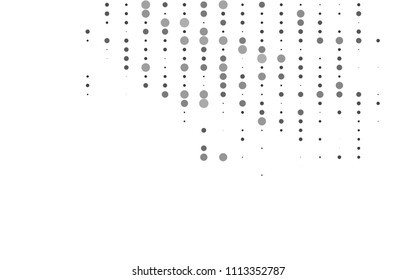 Light Silver, Gray vector  background with bubbles. Blurred bubbles on abstract background with colorful gradient. Pattern can be used as texture of water, rain drops.