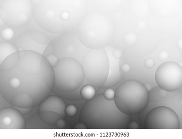 Light Silver, Gray vector background with dots. Illustration with set of shining colorful abstract circles. Pattern can be used as texture of water, rain drops.