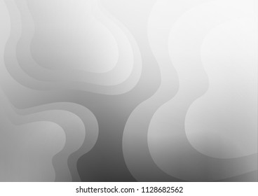 Light Silver, Gray vector background with bubble shapes. Geometric illustration in marble style with gradient.  A completely new template for your business design.