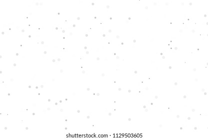 Light Silver, Gray vector  background with dots. Illustration with set of shining colorful abstract circles. Pattern can be used as texture of water, rain drops.