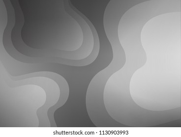 Light Silver, Gray vector background with curved circles. A sample with blurred bubble shapes. The elegant pattern for brand book.