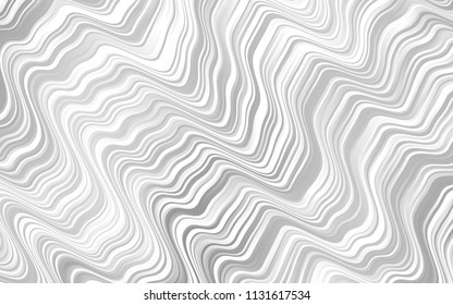 Light Silver, Gray vector background with bent lines. Geometric illustration in marble style with gradient.  The best blurred design for your business.