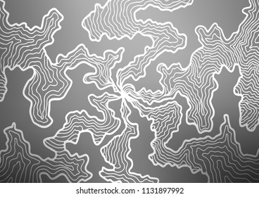 Light Silver, Gray vector background with abstract lines. Glitter abstract illustration with wry lines. A completely new template for your business design.