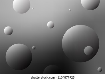 Light Silver, Gray vector background with bubbles. Abstract illustration with colored bubbles in nature style. The pattern can be used for ads, leaflets of liquid.