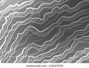 Light Silver, Gray vector background with bubble shapes. Glitter abstract illustration with wry lines. The elegant pattern for brand book.