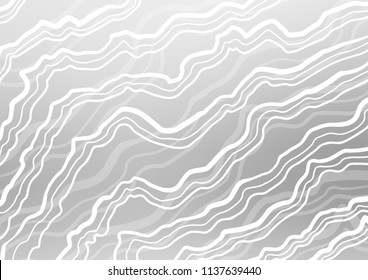 Light Silver, Gray vector background with bent ribbons. Modern gradient abstract illustration with bandy lines. A completely new template for your business design.
