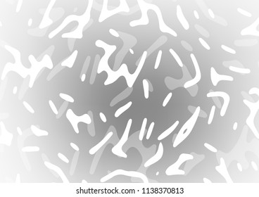 Light Silver, Gray vector background with curved circles. Shining illustration, which consist of blurred lines, circles. The template for cell phone backgrounds.