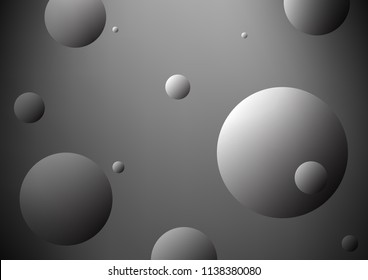 Light Silver, Gray vector background with bubbles. Blurred bubbles on abstract background with colorful gradient. The pattern can be used for aqua ad, booklets.