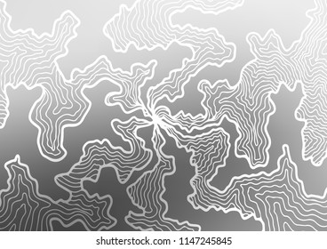 Light Silver, Gray vector background with bent lines. Glitter abstract illustration with wry lines. New composition for your brand book.