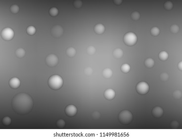 Light Silver, Gray vector background with bubbles. Beautiful colored illustration with blurred circles in nature style. The pattern can be used for beautiful websites.
