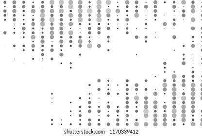 Light Silver, Gray vector  background with bubbles. Glitter abstract illustration with blurred drops of rain. The pattern can be used for ads, leaflets of liquid.