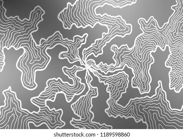 Light Silver, Gray vector background with lava shapes. Colorful abstract illustration with gradient lines. Brand new design for your ads, poster, banner.