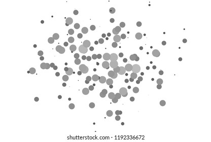 Light Silver, Gray vector background with bubbles. Abstract illustration with colored bubbles in nature style. Design for business adverts.