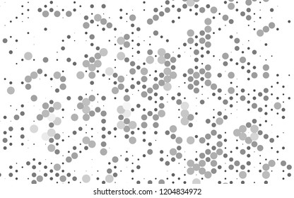 Light Silver, Gray vector background with bubbles. Colorful illustration with blurred circles in nature style. Pattern for beautiful websites.