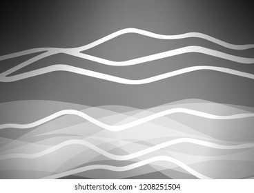 Light Silver, Gray vector background with straight lines. Modern geometrical abstract illustration with staves. Smart design for your business advert.